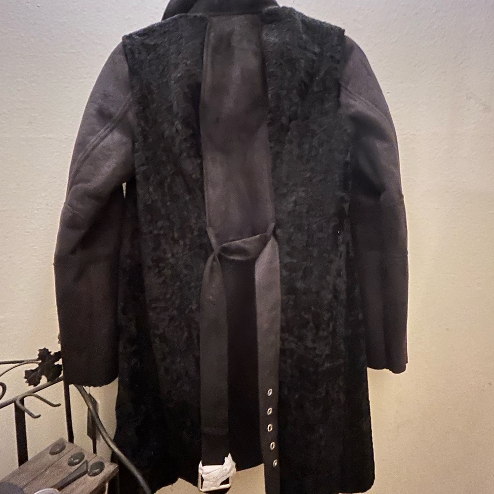 NWT Rare Vince Camuto Black Suede Black Coat Small - Picture 7 of 7